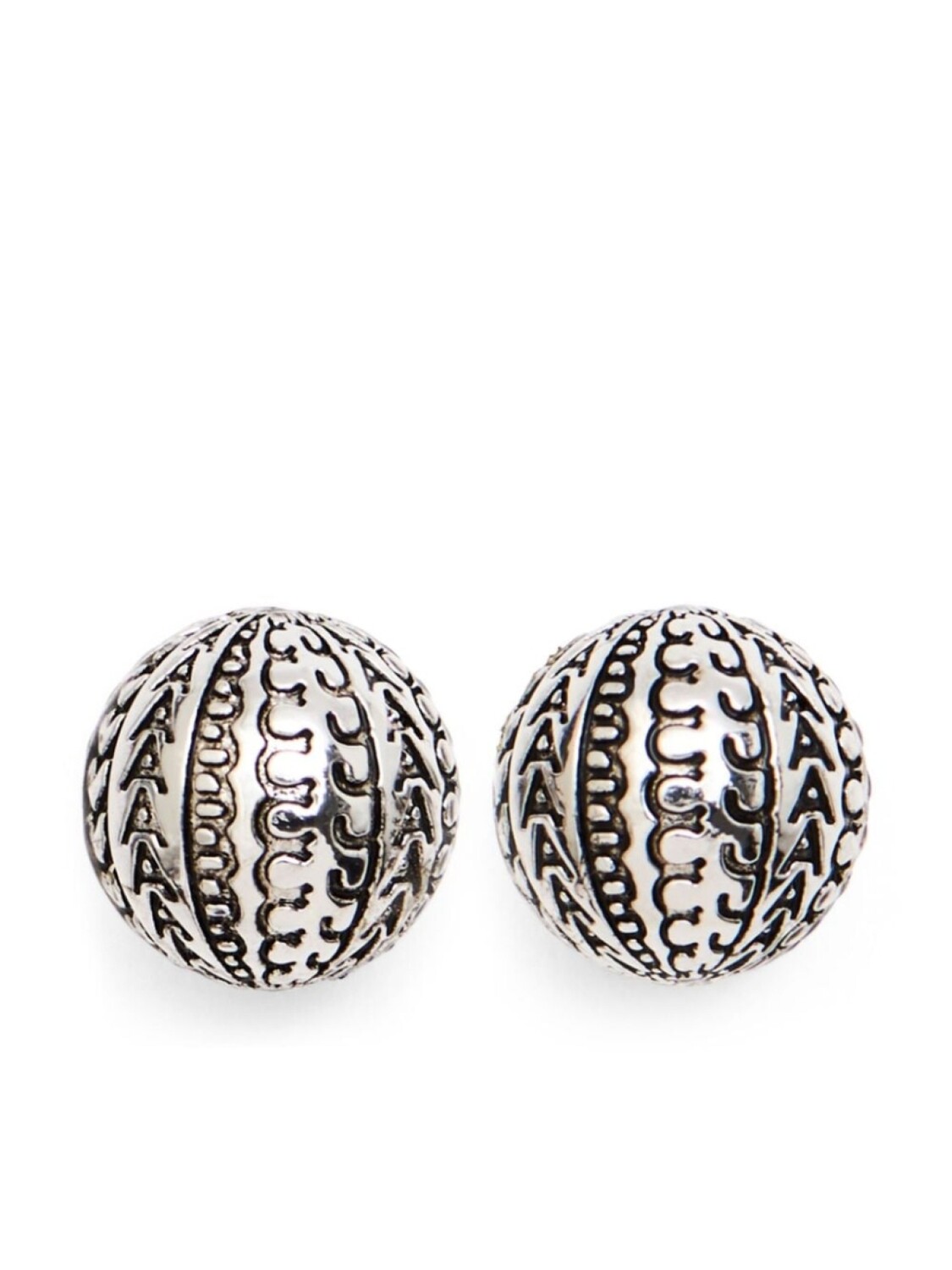 

Серьги-гвоздики с монограммой Marc Jacobs, серебряный