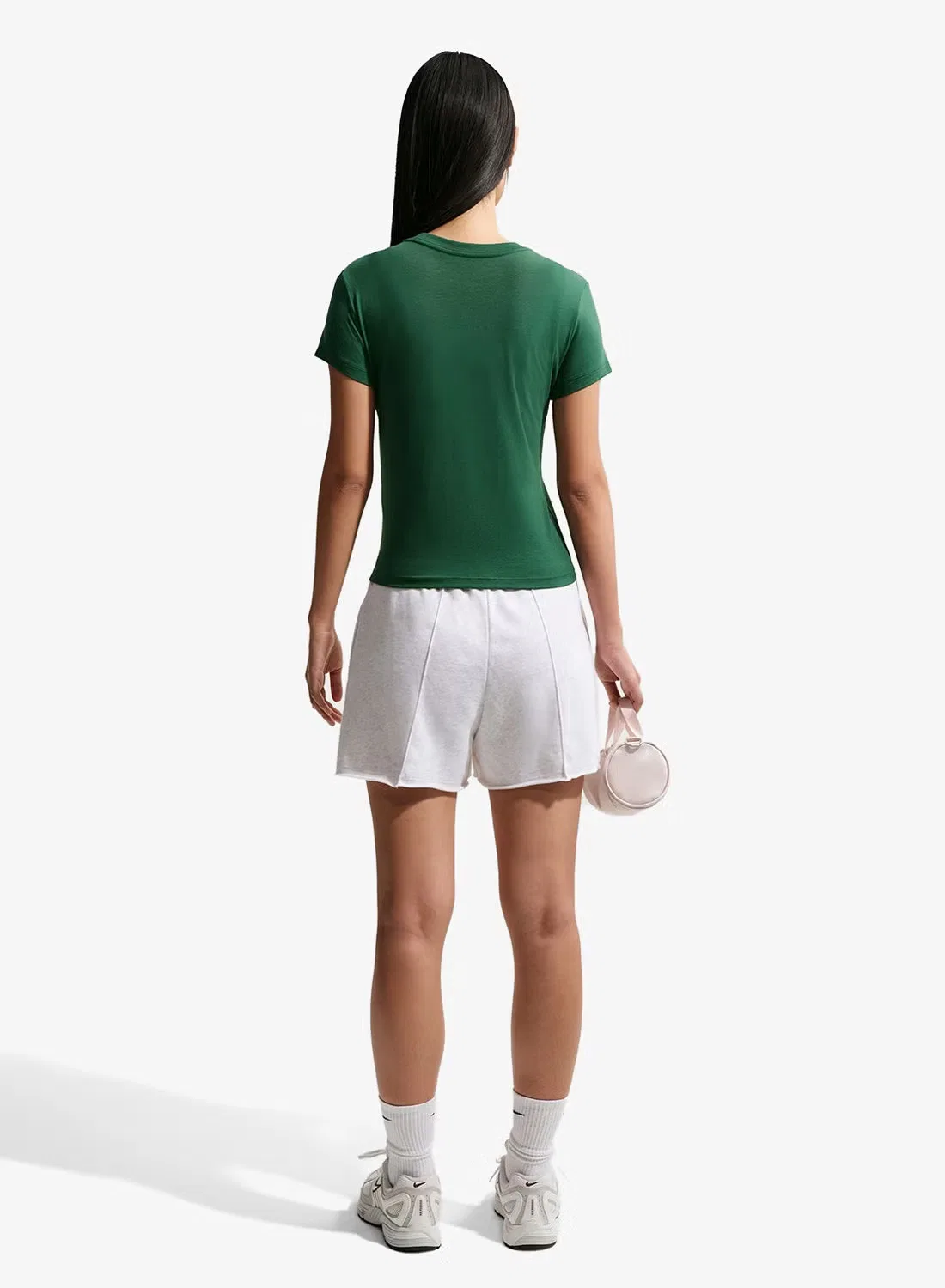 Футболка с принтом Nike NSW Chill Knitted Mid Cropped Verbiage, зеленый — фото 2