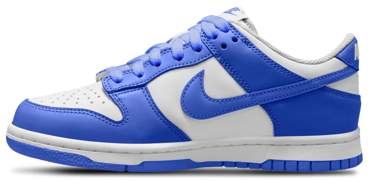 Кроссовки для мальчиков Dunk Low Nike, цвет Hyper Blue/White — фото 2