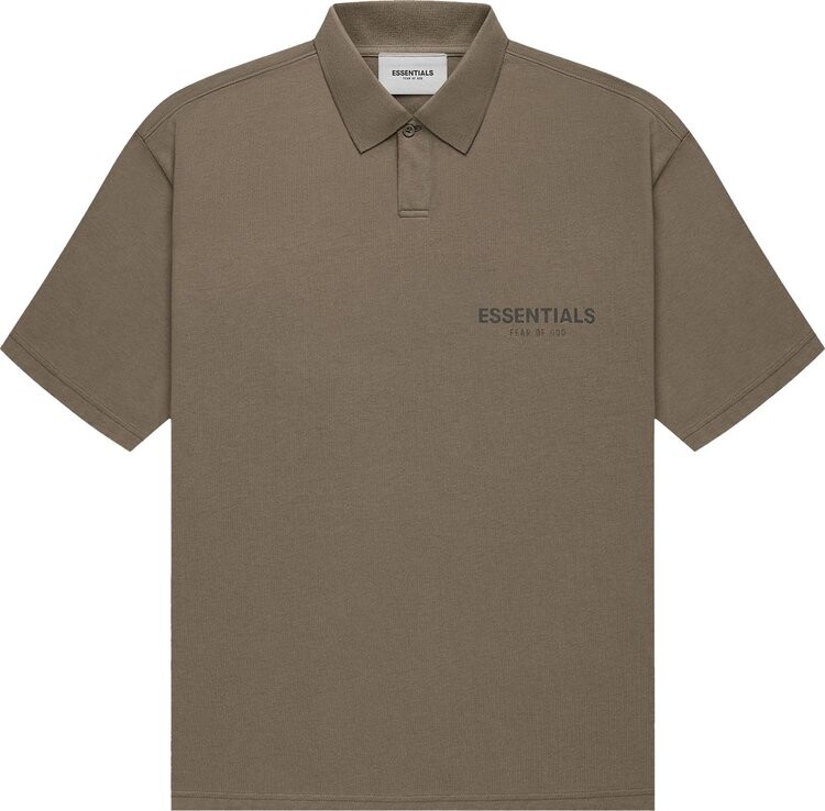 

Футболка Fear of God Essentials Short-Sleeve Polo 'Harvest', коричневый