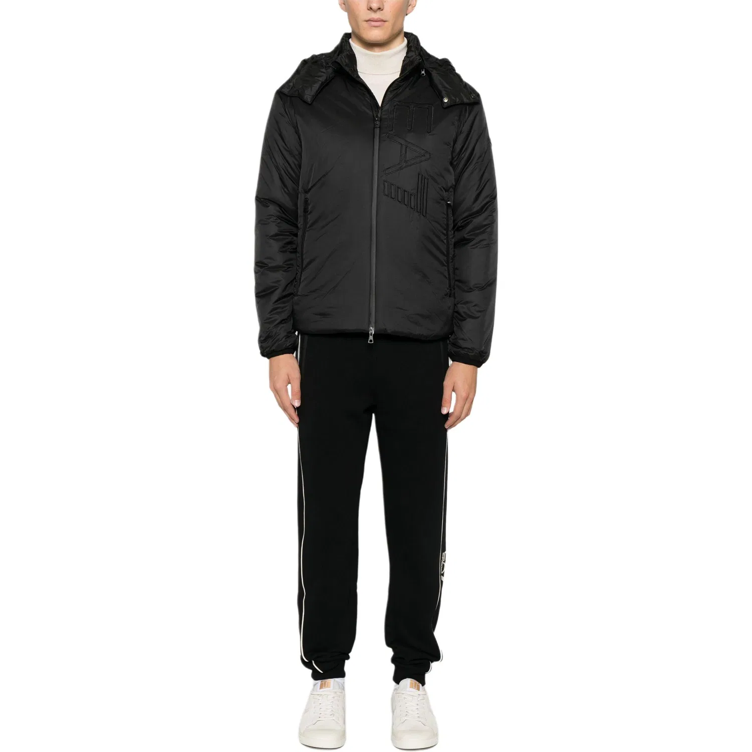 Мужские спортивные брюки с логотипом Emporio Armani, Черный — фото 3