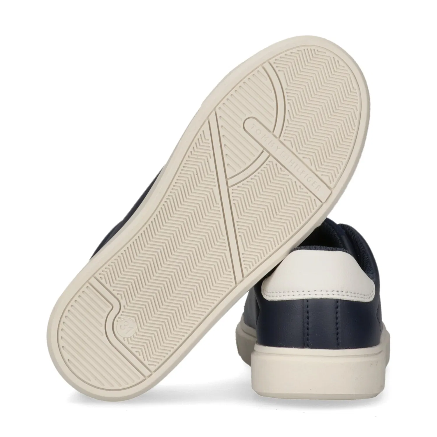 Детские кроссовки на шнурках с декоративными швами Tommy Hilfiger, Blue/Beige — фото 2
