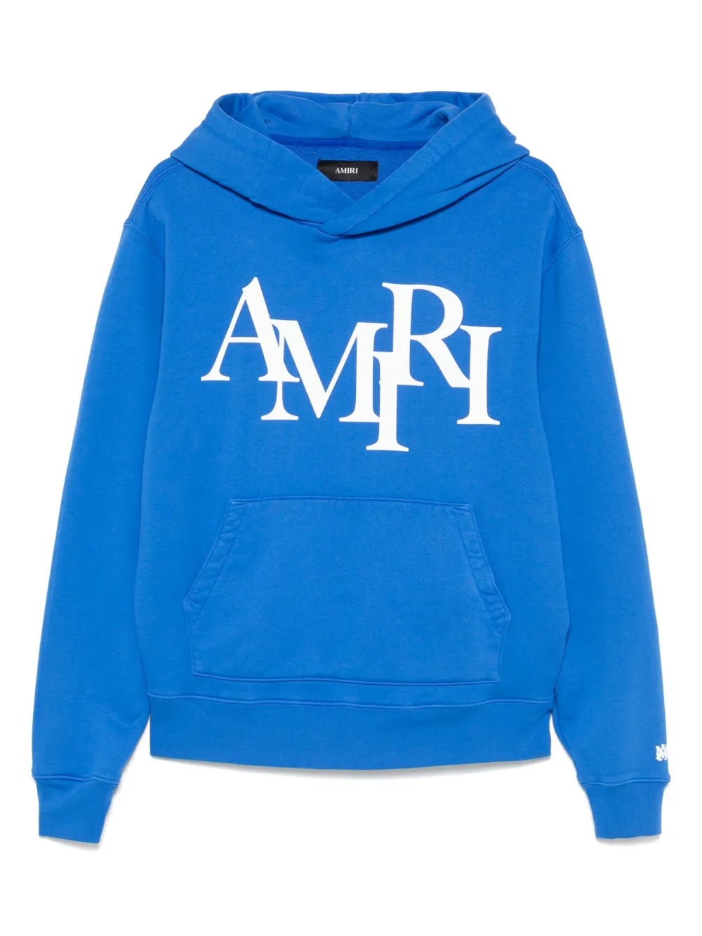 

Толстовка с капюшоном в шахматном стиле AMIRI, синий