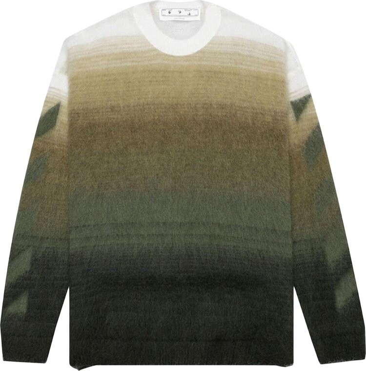 

Толстовка Off-White Diag Brushed Knit Crewneck 'Green/Green', зеленый