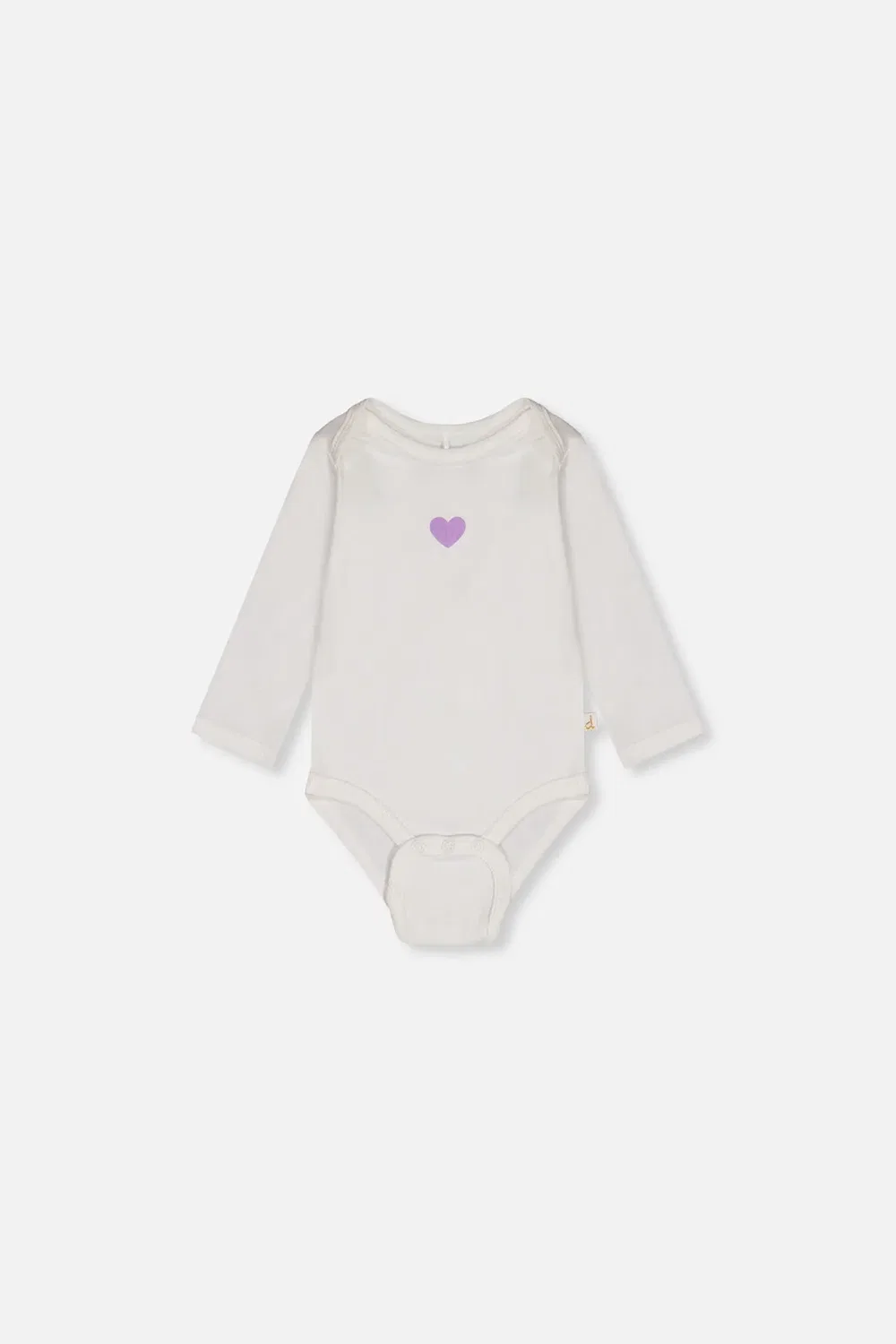 Детский боди-комбинезон комплект из 3 штук с длинным рукавом с принтом Three Pack Organic Cotton Onesie Deux par Deux, Purple Floral Print — фото 2