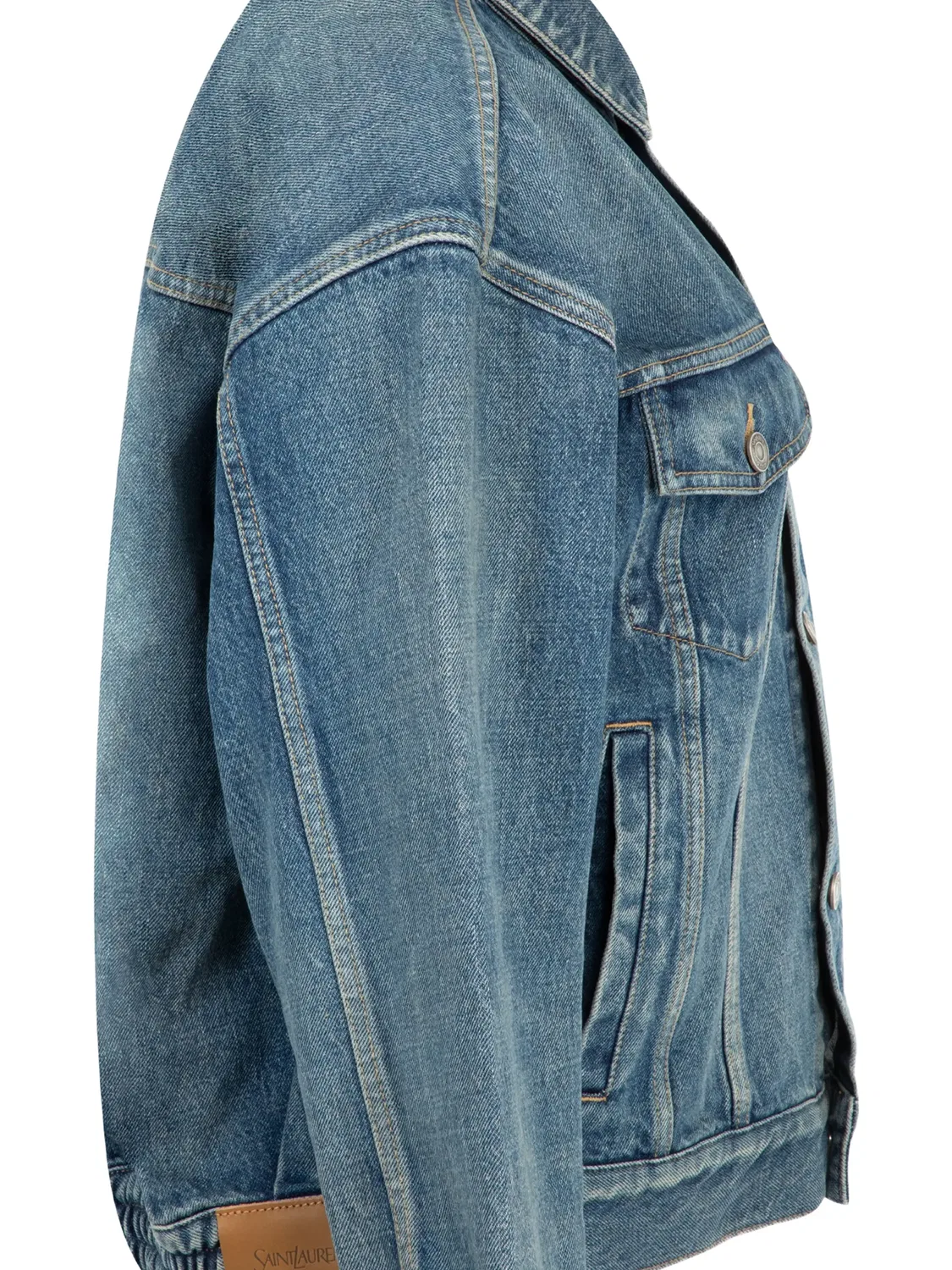 Джинсовая куртка 70s Trucker Saint Laurent, синий — фото 3