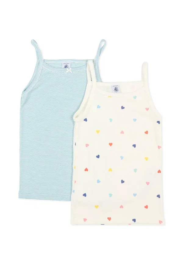 Комплект из 2 футболок на бретелях из хлопка Petit Bateau, multi-coloured, мультиколор