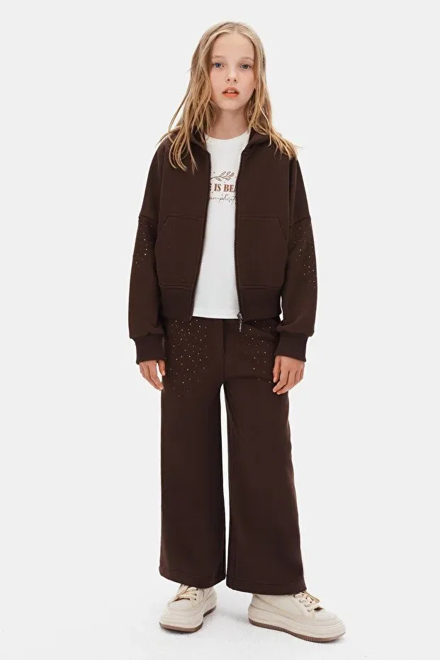 Детский спортивный костюм для девочек с принтом Nk Kids, Brown