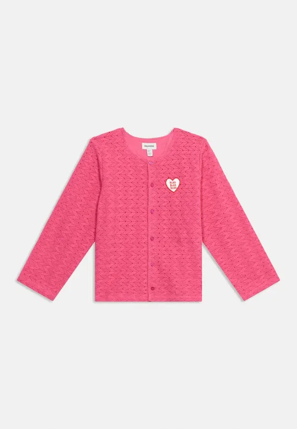 Кардиган хлопковый Patch cardigan Mini Rodini, pink, розовый — фото 3