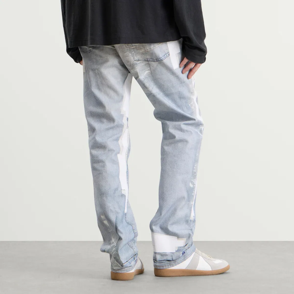 Джинсы с потертостями 1996 Tlo Tape Acne Studios, Light Blue — фото 3