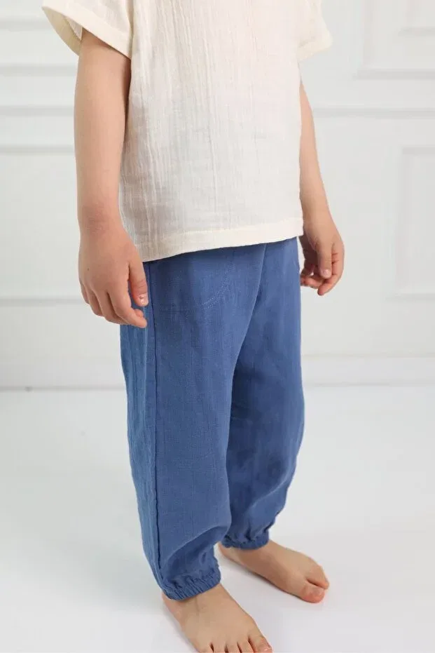 Детские брюки для девочек хлопковые Cuckoo Cotton, Blue
