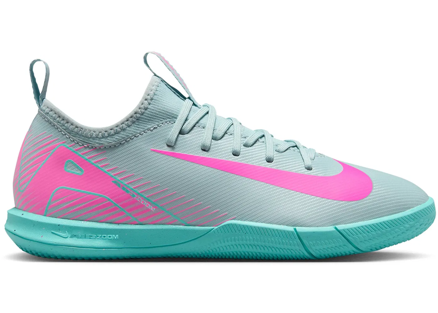 Детские кроссовки для мальчиков с принтом Nike Mercurial Vapor 16 Academy IC, Ocean Cube/Pink Blast