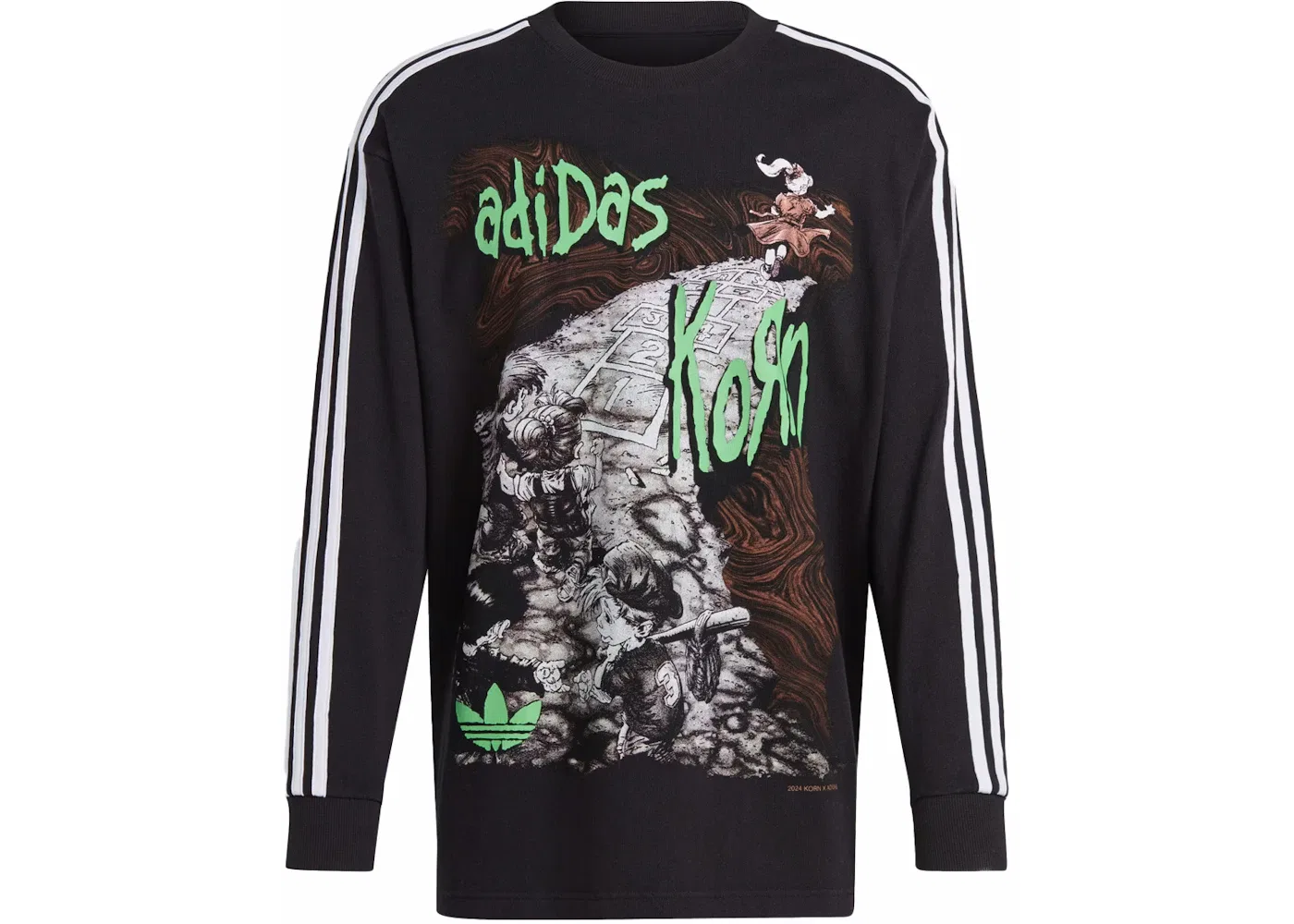 Мужская футболка с длинным рукавом Adidas x KoRn, Black