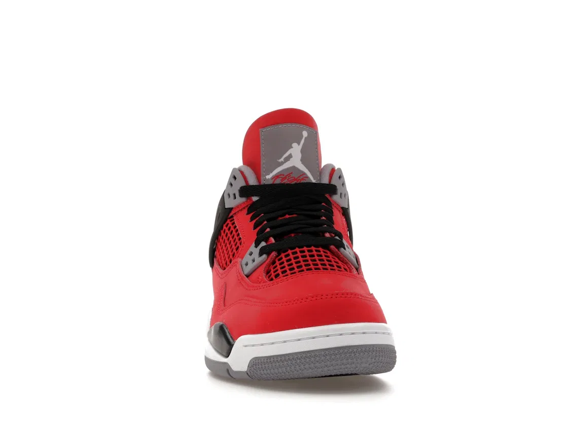 Детские кроссовки Lifestyle с замшевым верхом Jordan 4 Retro, Fire Red/White/Black/Cement Grey — фото 2