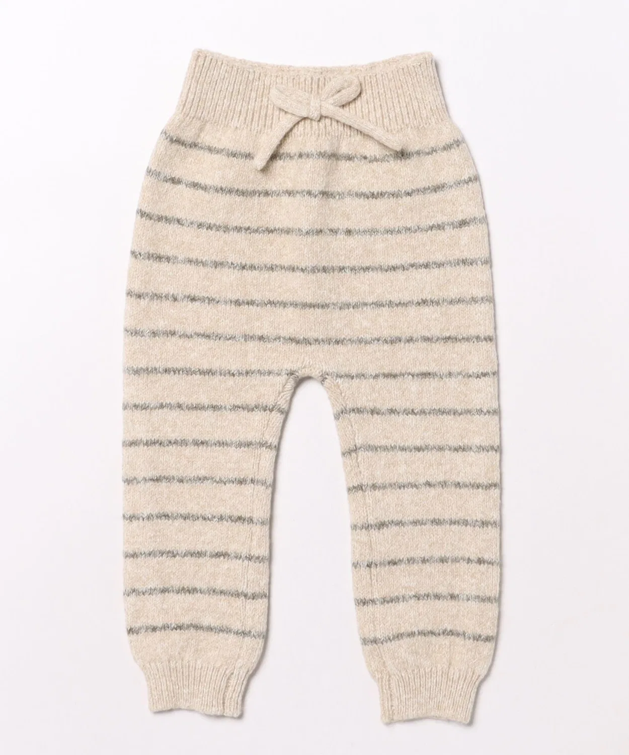 Детские штаны из трикотажа с принтом Basil Stripe Quincy Mae, Beige