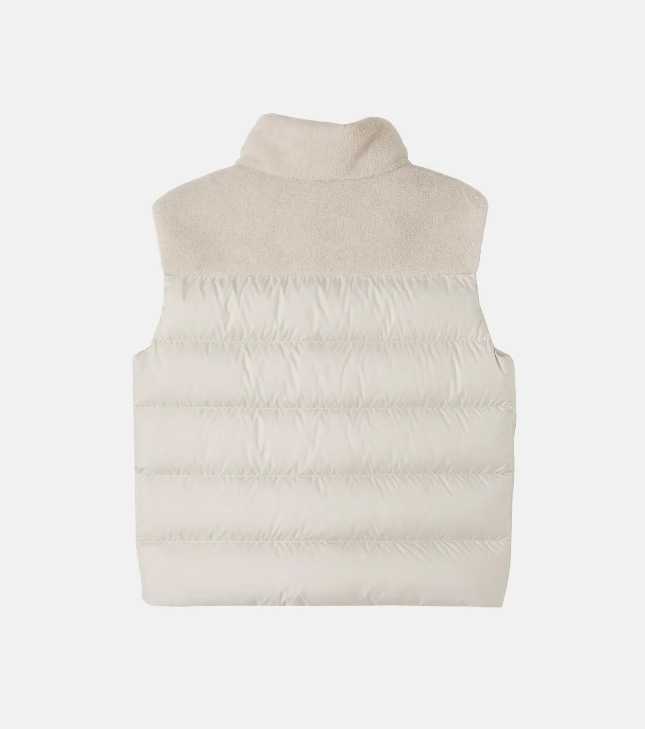 Жилет утепленный Merek Teddy Moncler Enfant, бежевый — фото 3