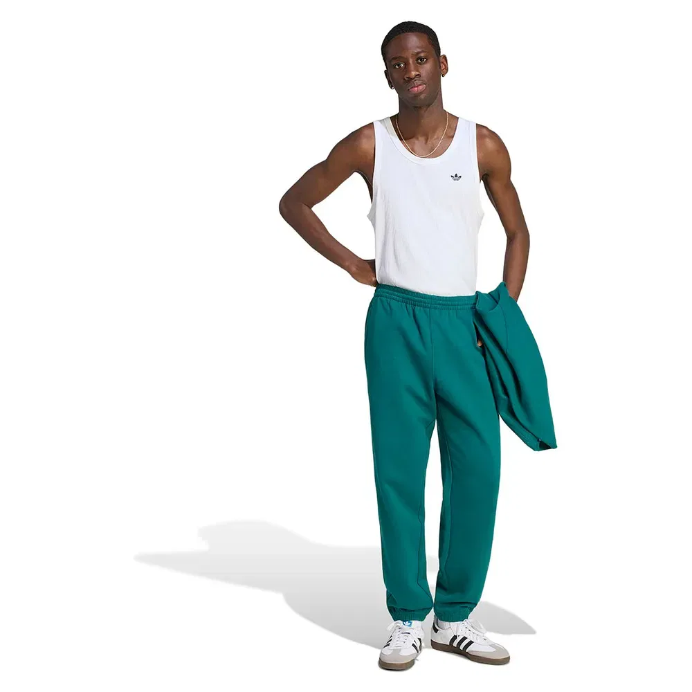 Брюки из флиса Trefoil Essentials Regular Fleece Adidas Originals, зеленый — фото 4