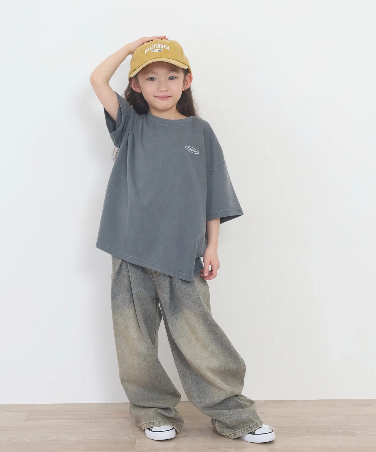Детская футболка с принтом Oversize Pigment NEVSURF FUNALIVE, Navy — фото 4