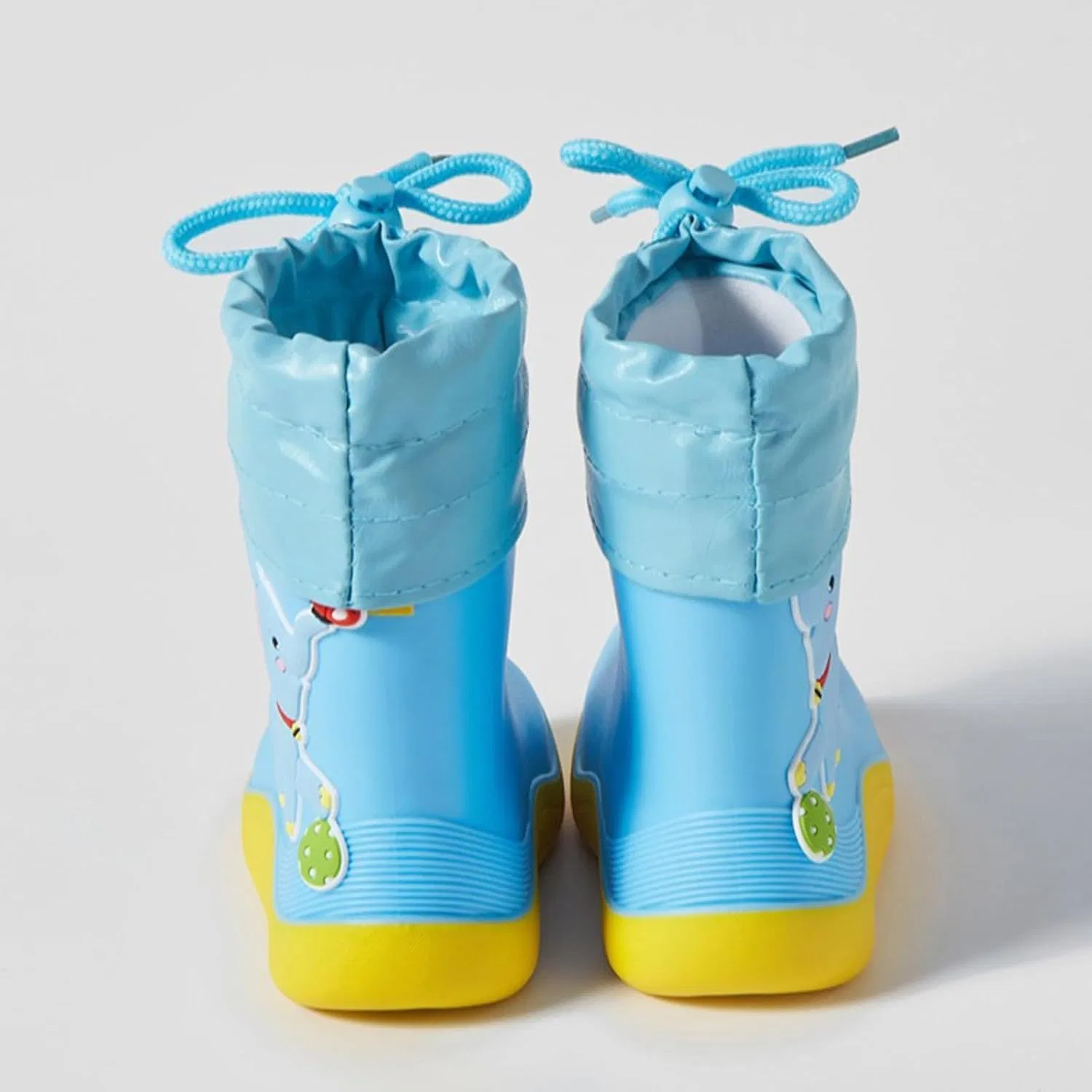 Детские сапоги дождевые для девочек и мальчиков IWIHMIV, Light Blue — фото 4