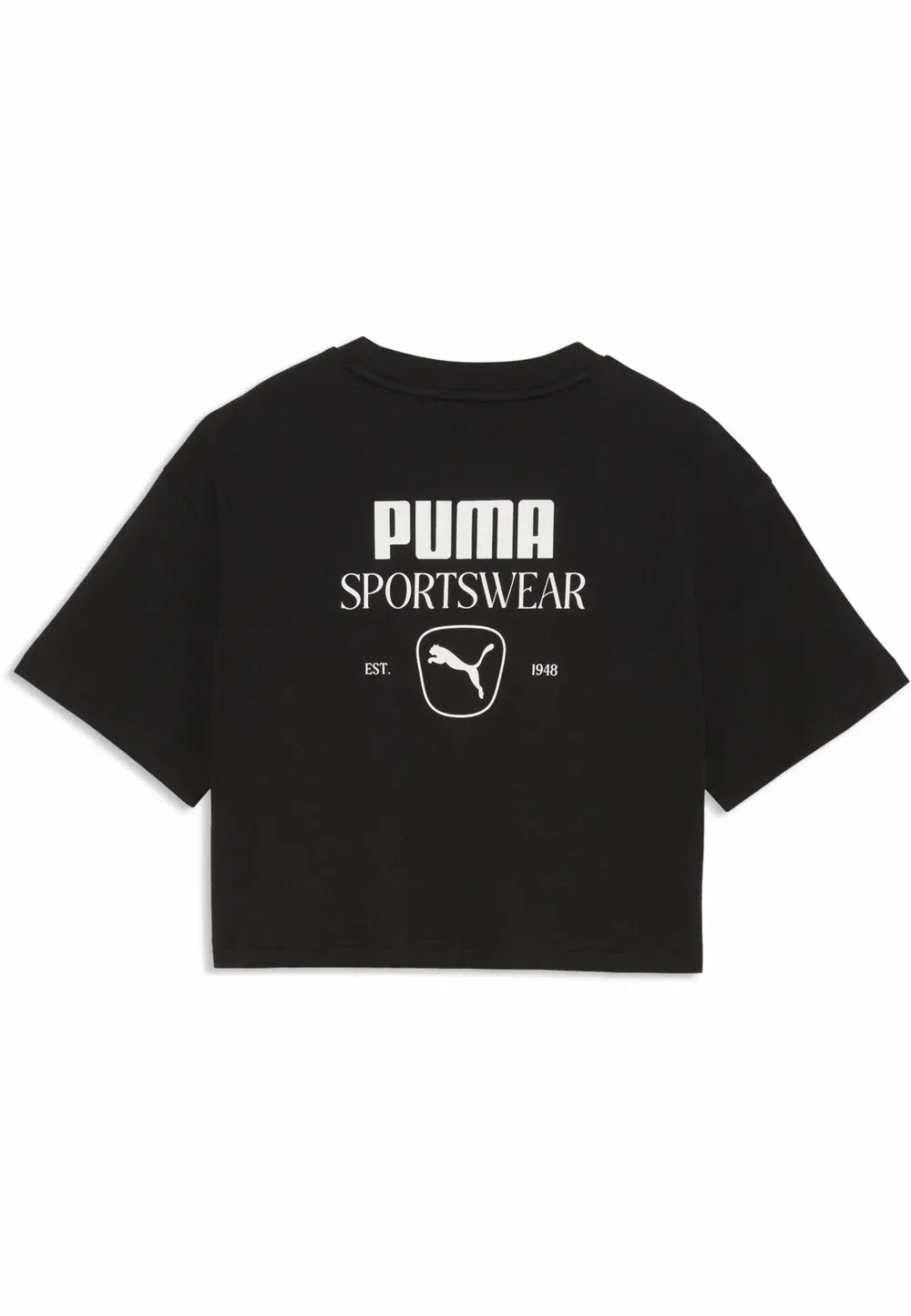 Классическая футболка свободного кроя с графическим принтом (короткая) Puma, Puma Black — фото 2