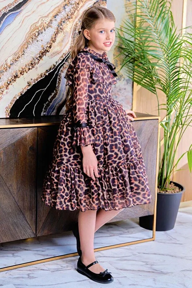 Детское платье для девочек с принтом Amber Dress Riccotarz, Mixed — фото 3