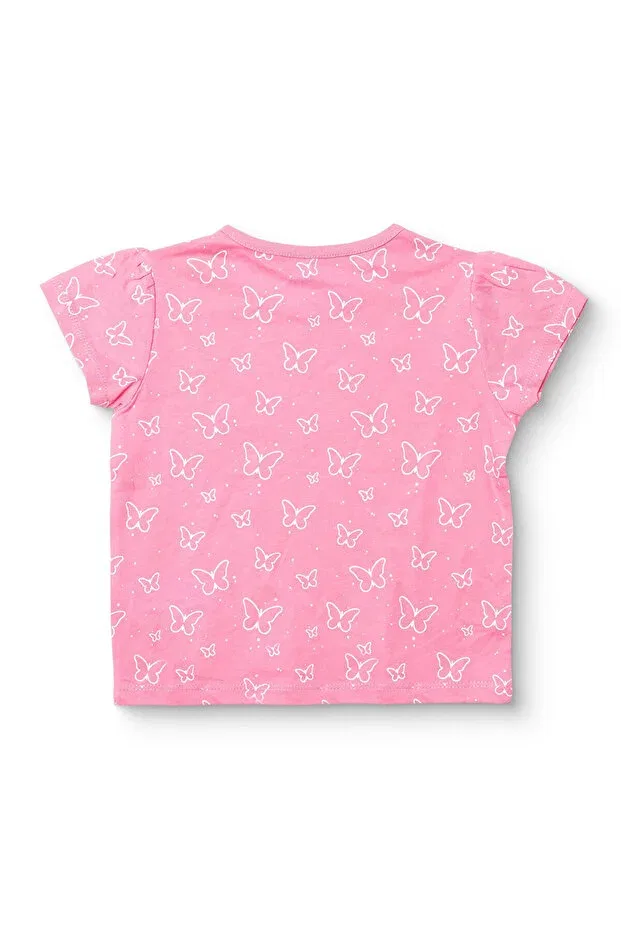 Детская футболка для девочек хлопковая Hellobaby Ebebek Hello Baby, Pink — фото 2