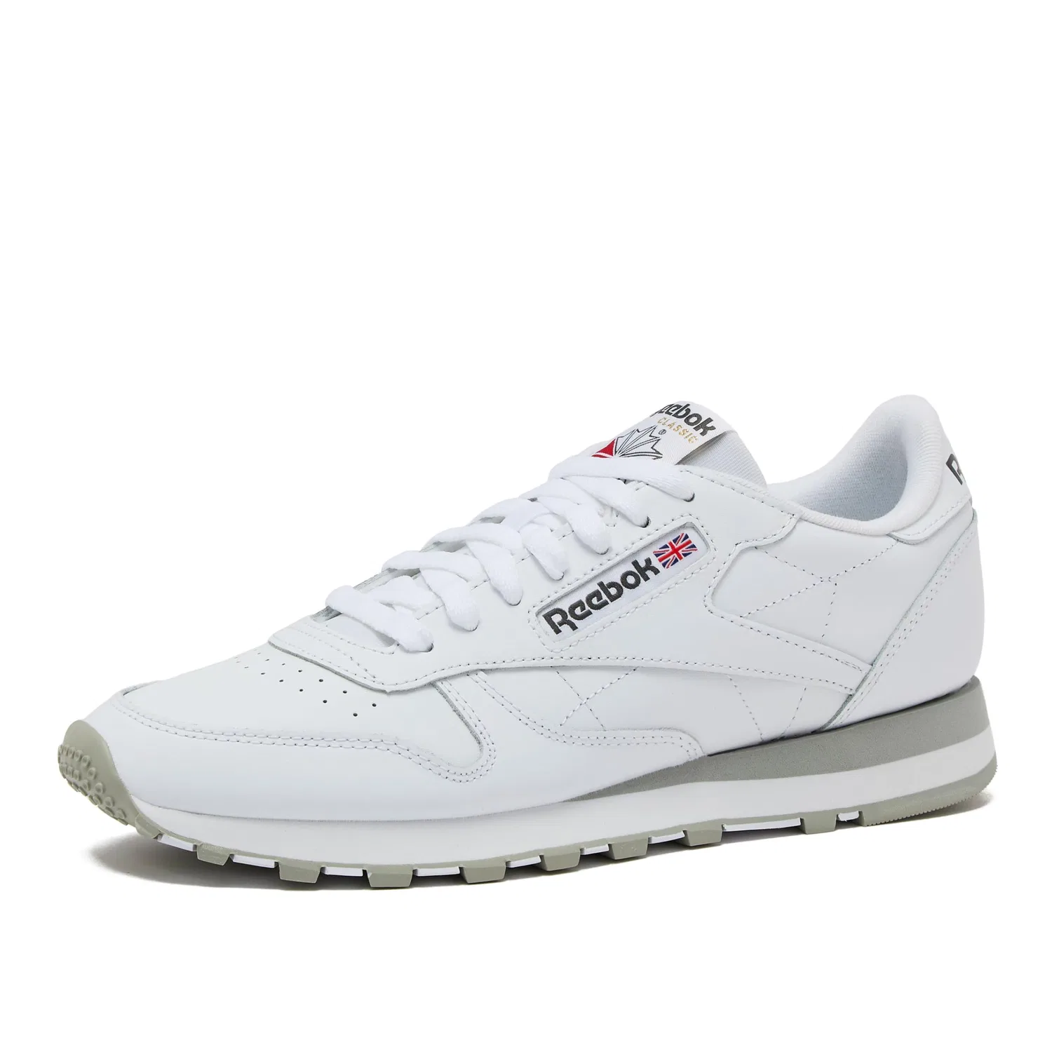 Детские кроссовки для мальчиков с закрытым носком Classic Leather Reebok, Ftwr White Pure Grey 3 Pure Grey 7