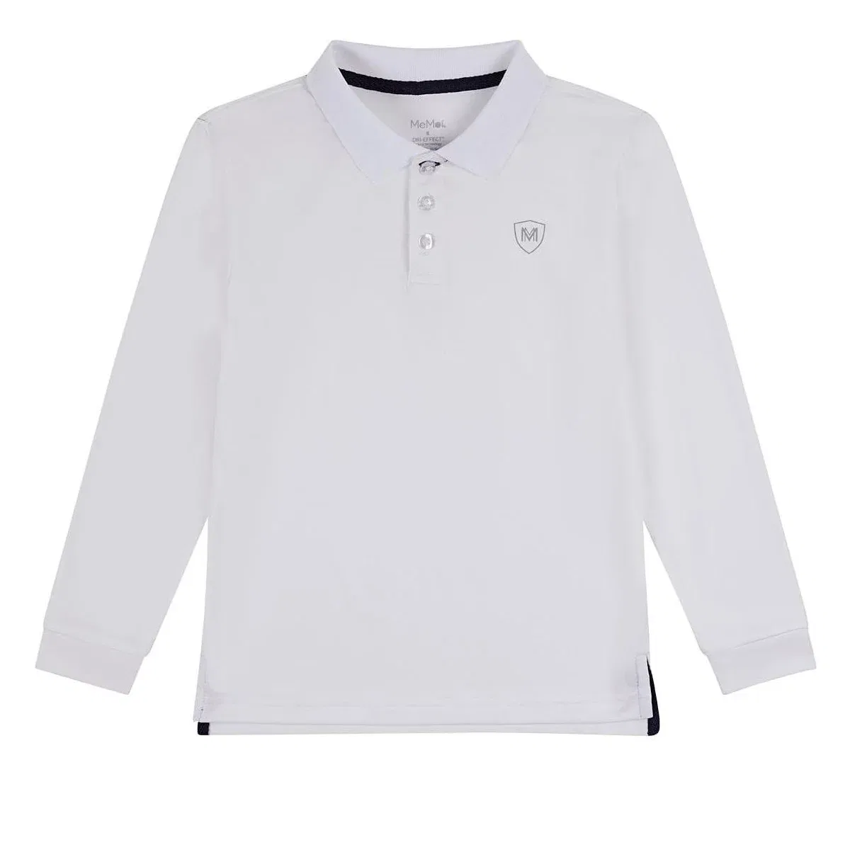 Детское поло для мальчиков с длинным рукавом MeMoi, White