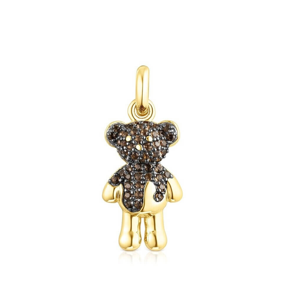 

Подвеска Tous Teddy Bear Splash, серебро позолоченное/дымчатый кварц