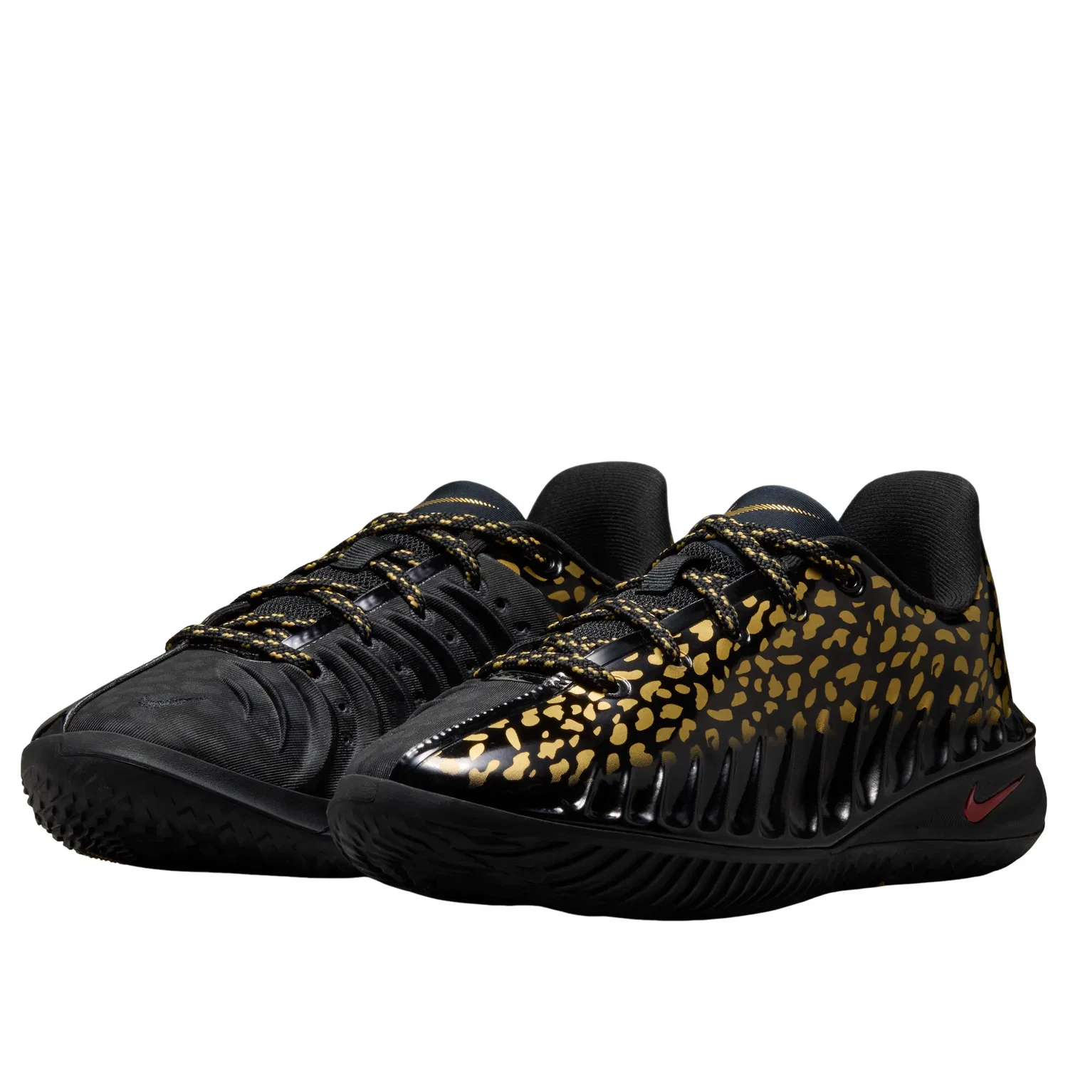 Детские кроссовки для баскетбола с принтом Nike x Victor Wembanyama Air Zoom GT Cut 4 Gold Panther, черный — фото 4