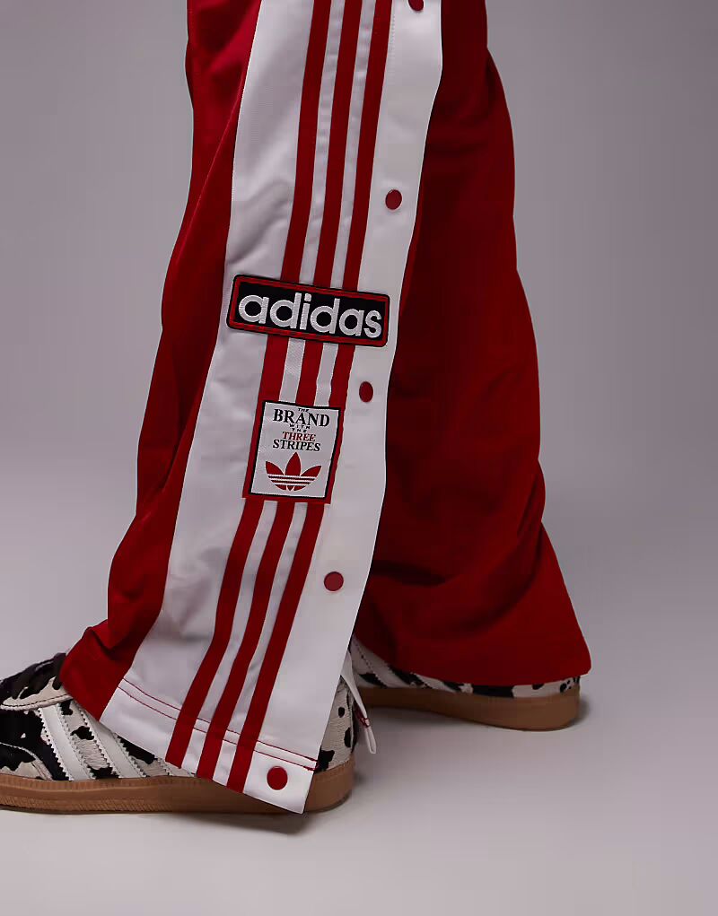 Штаны Adidas Originals Adibreak спортивные красного цвета — фото 3
