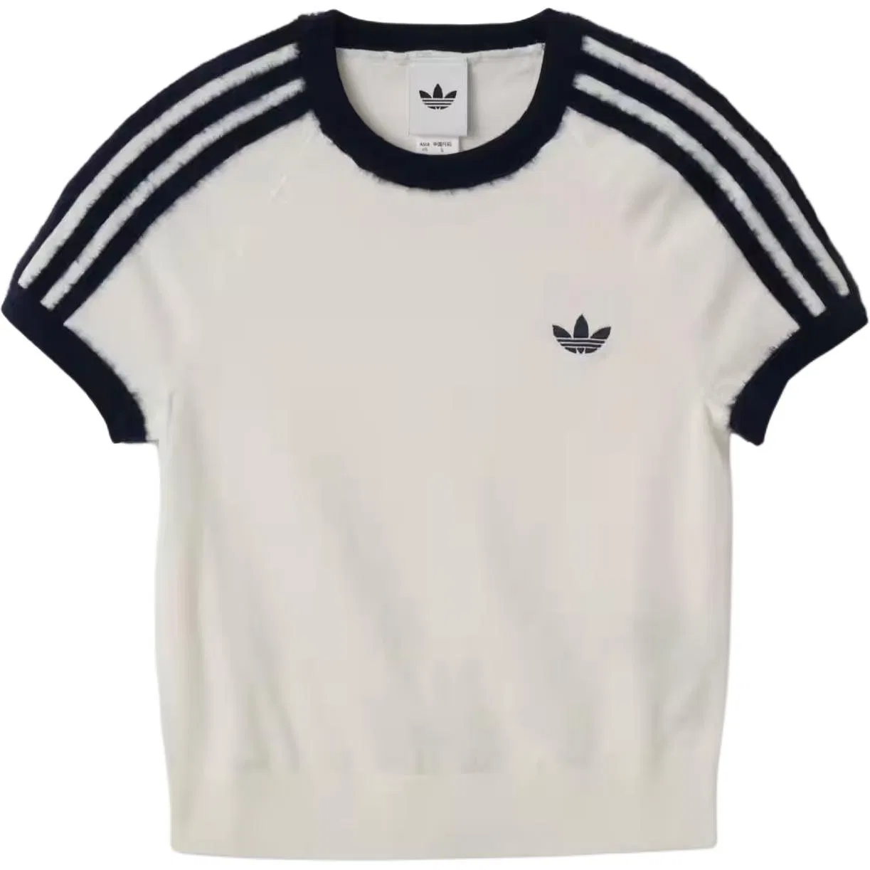 Футболка Adidas Originals с круглым вырезом, Cloud White/Midnight Indigo