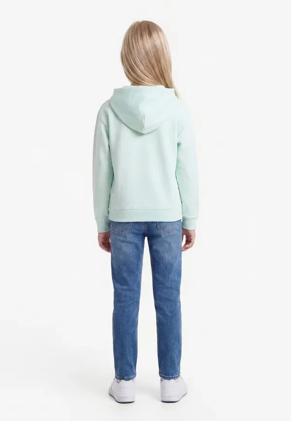 Худи на молнии с капюшоном, хлопок 60%, Small logo full zip hoodie, New Balance, cosmic jade — фото 2