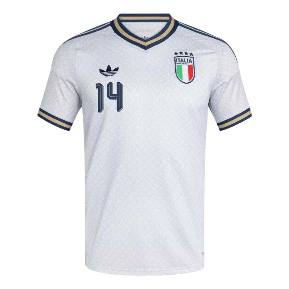 Мужская футболка с коротким рукавом Italy 26 Away Chiesa Jersey Adidas, синий — фото 2