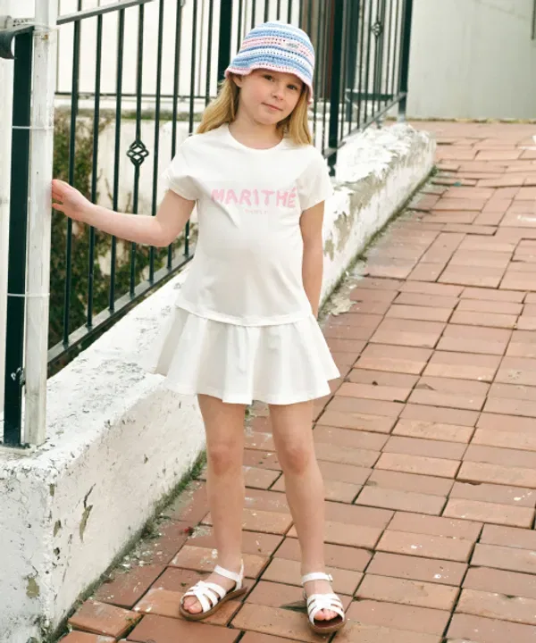 Детский джерси-комбинезон Marithé Kids, слоновая кость