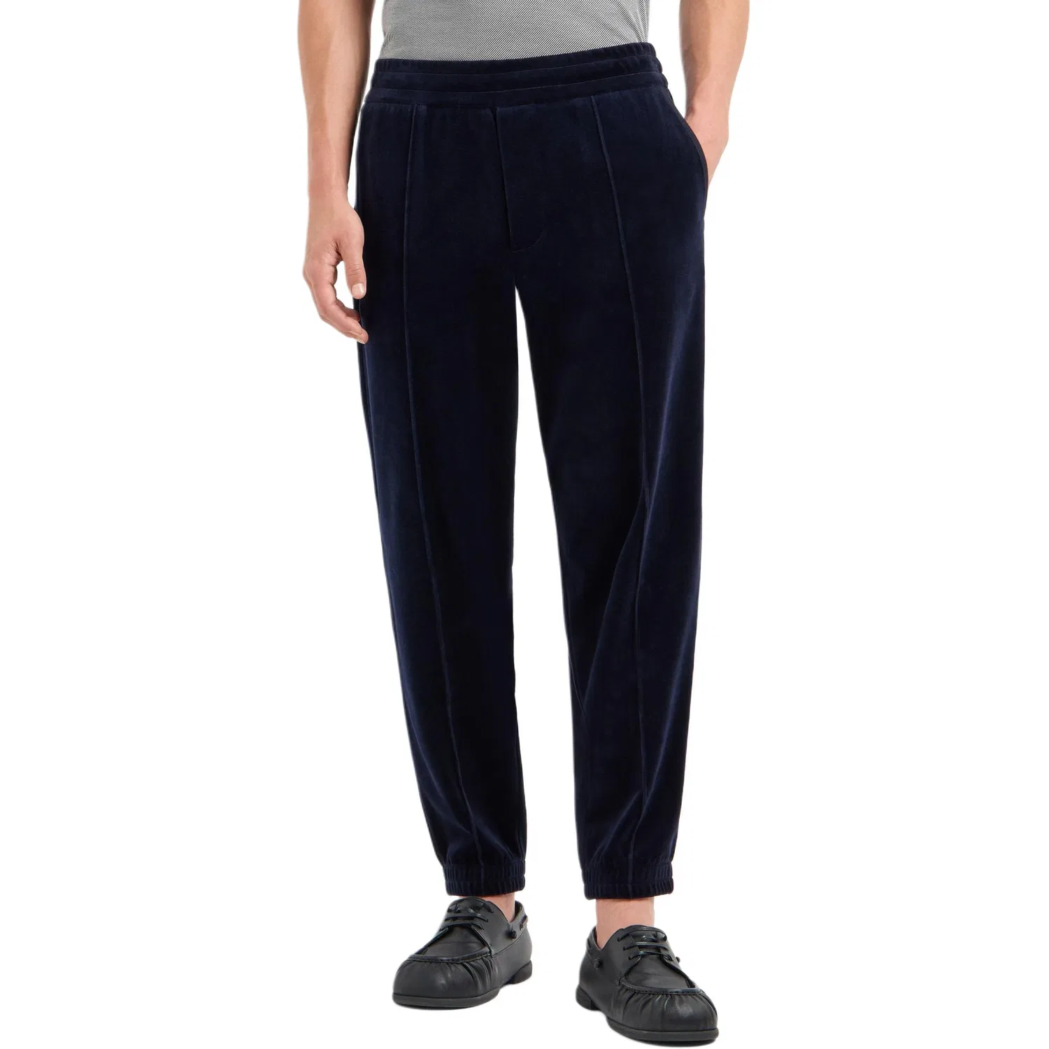 Вязаные спортивные брюки Chenille Joggers, EMPORIO ARMANI, Blue — фото 3
