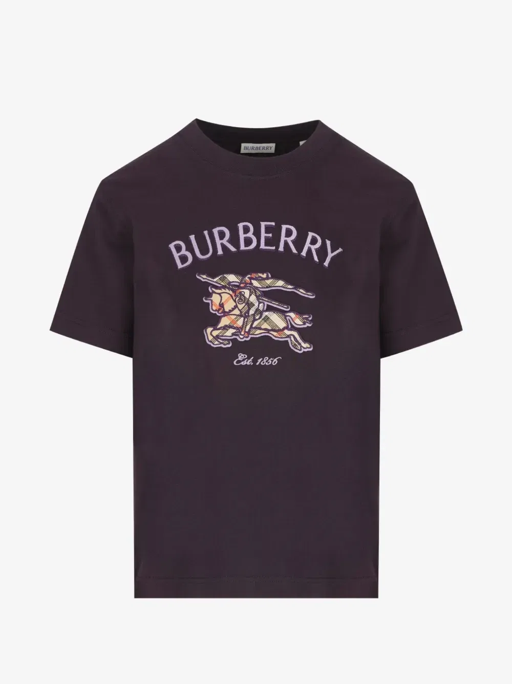 Хлопковая футболка Knight Check Burberry, фиолетовый