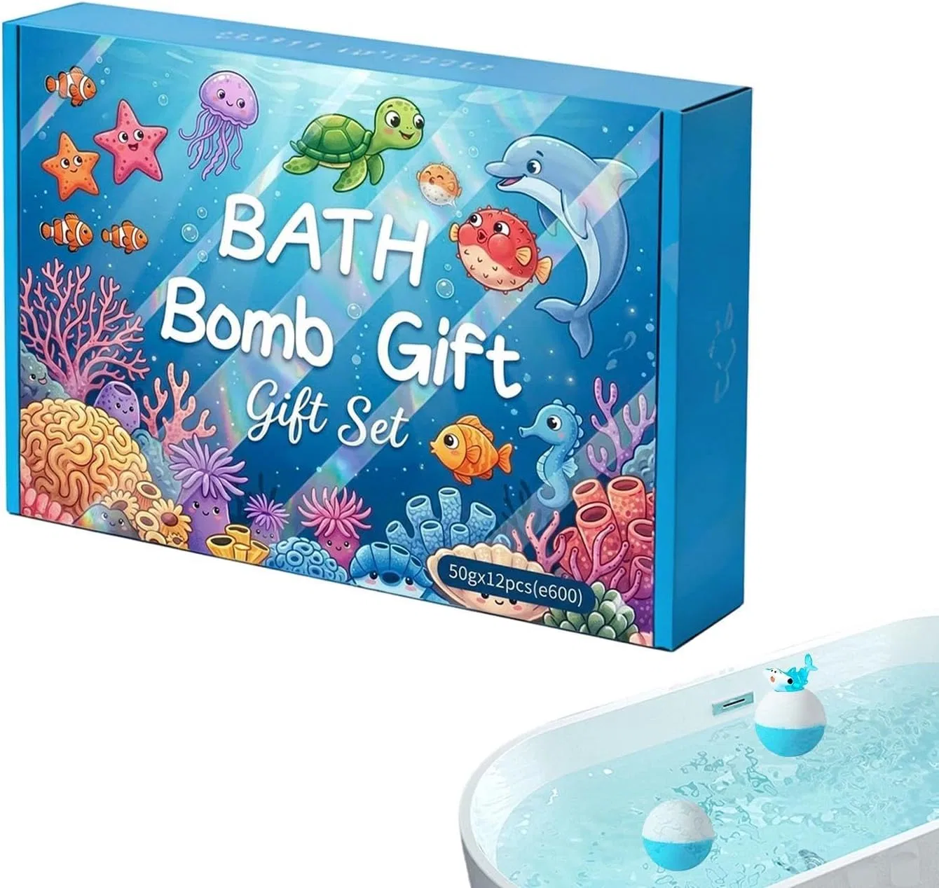 Бомбочка для ванны с игрушкой внутри, Tanxier, 12 шт