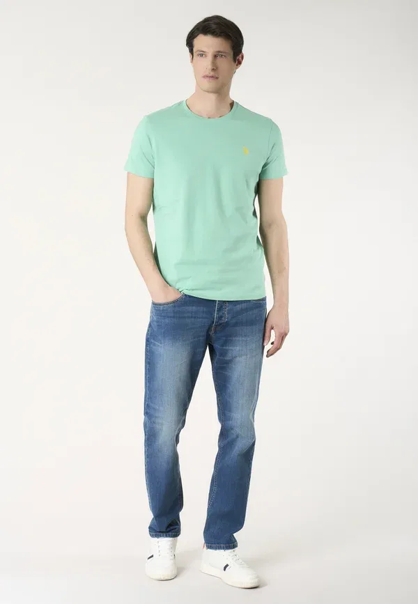 Футболка хлопковая Basic t-shirt U.S. Polo Assn., acqua marina — фото 2