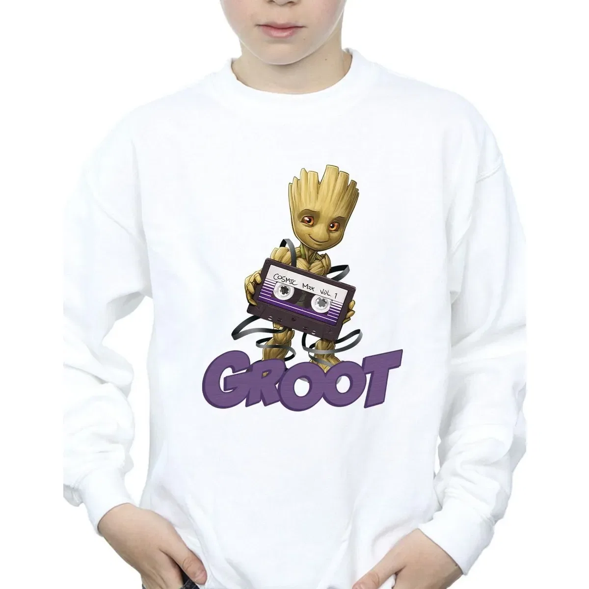 Свитшот с принтом Groot Casette Guardians Of The Galaxy, White — фото 3