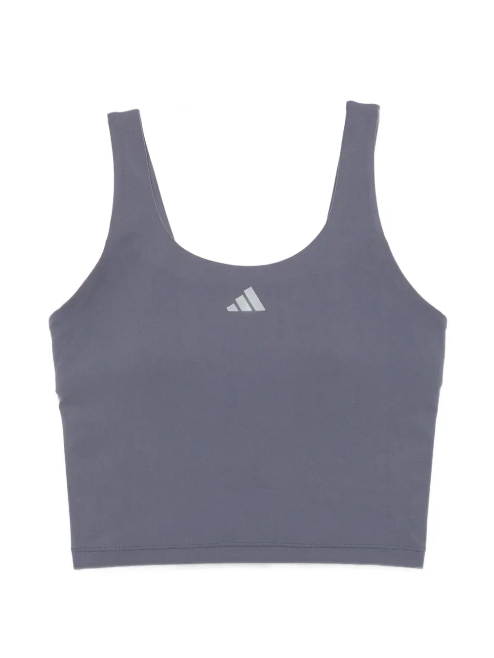 Укороченный топ с принтом логипа Adidas, синий