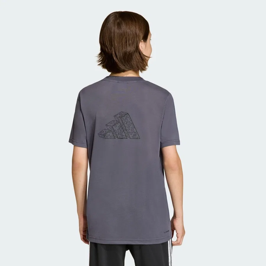 Футболка с принтом Minecraft Training Adidas, Белый — фото 2