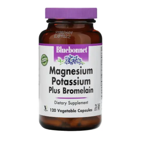 

Калий Магний плюс бромелайн 120 капсул Bluebonnet Nutrition