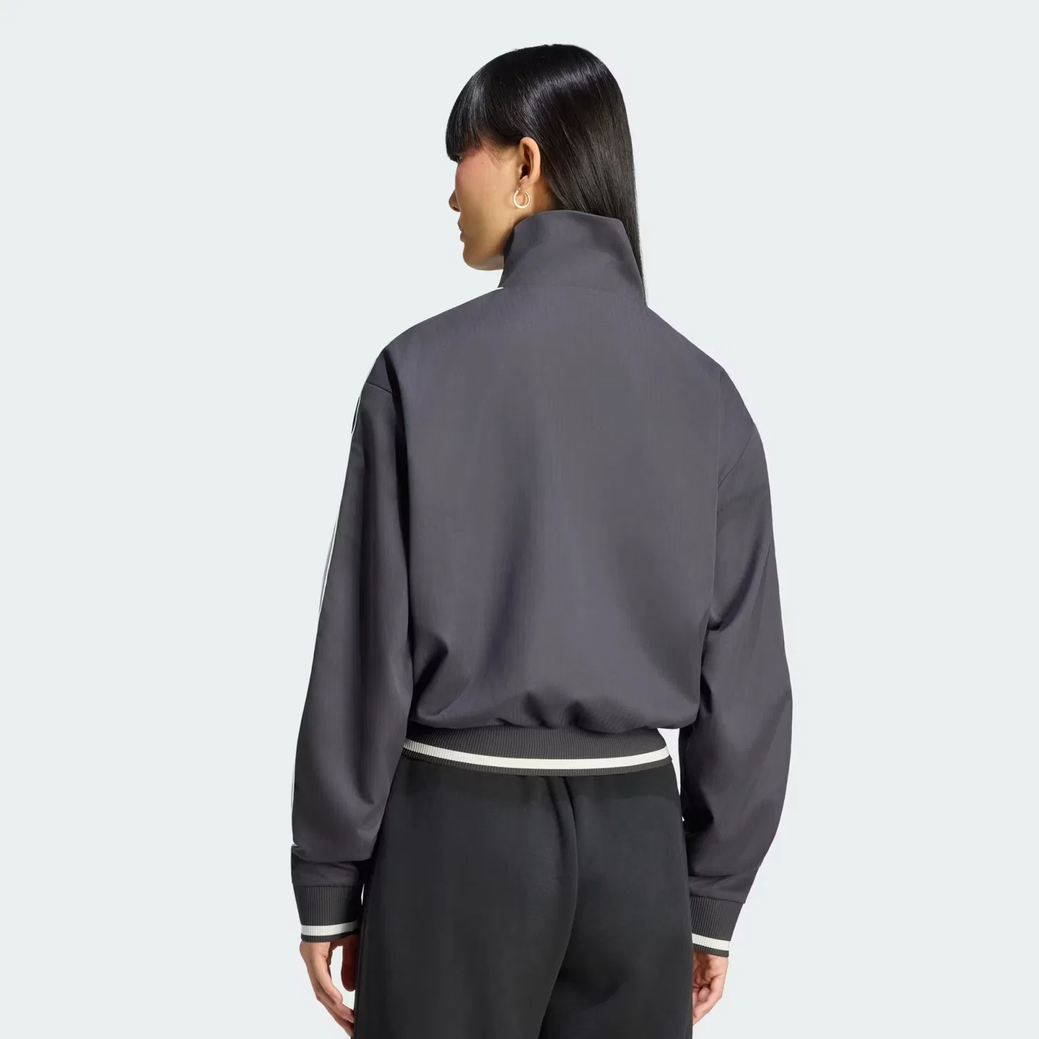 Женская спортивная куртка свободного кроя Firebird Adidas Originals, черный/белый — фото 2
