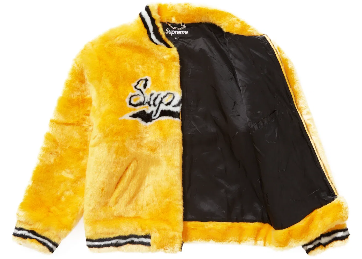Мужская куртка-бомбер Supreme Varsity Jacket, Yellow — фото 3