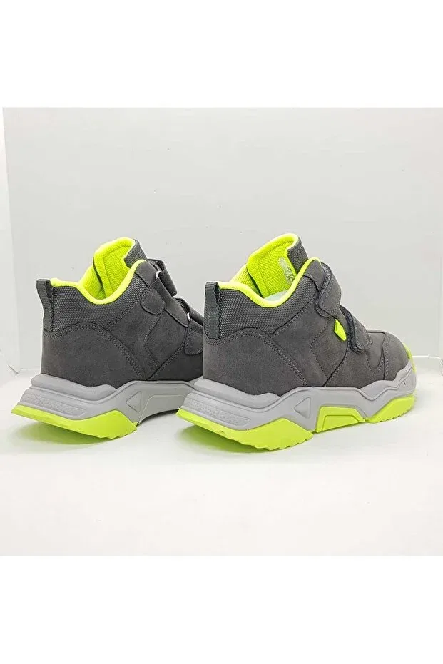 Детские ботинки для девочек водостойкие с ортопедической стелькой Pepino Kids, Gray-Yellow — фото 2