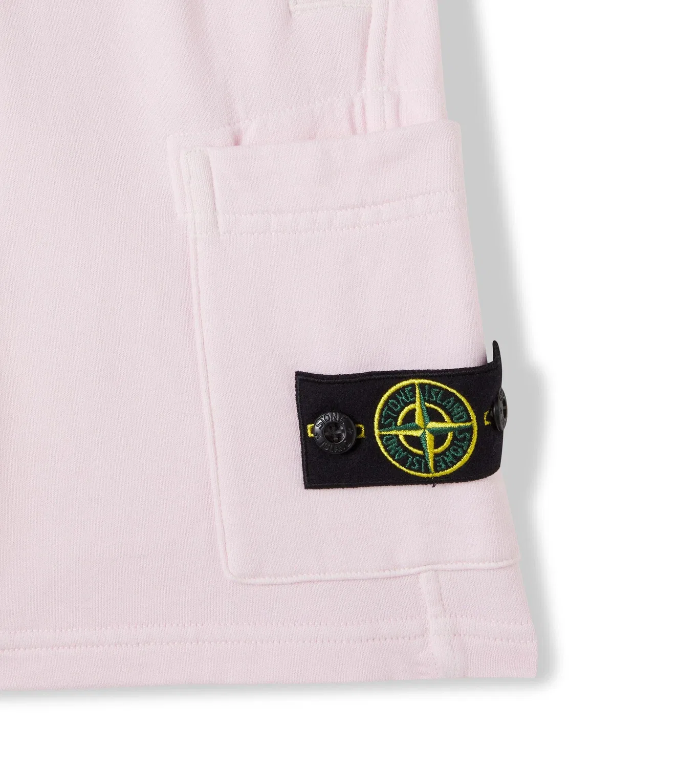 Шорты хлопковые Stone Island Junior, розовый — фото 4