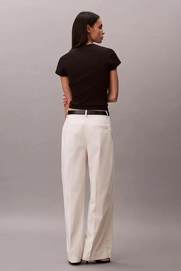 Женские брюки свободного кроя Calvin Klein, White — фото 4