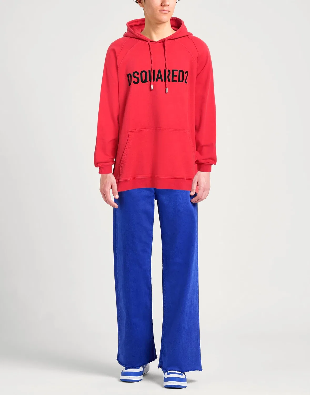 Мужской свитшот на молнии с капюшоном Dsquared2, красный — фото 2