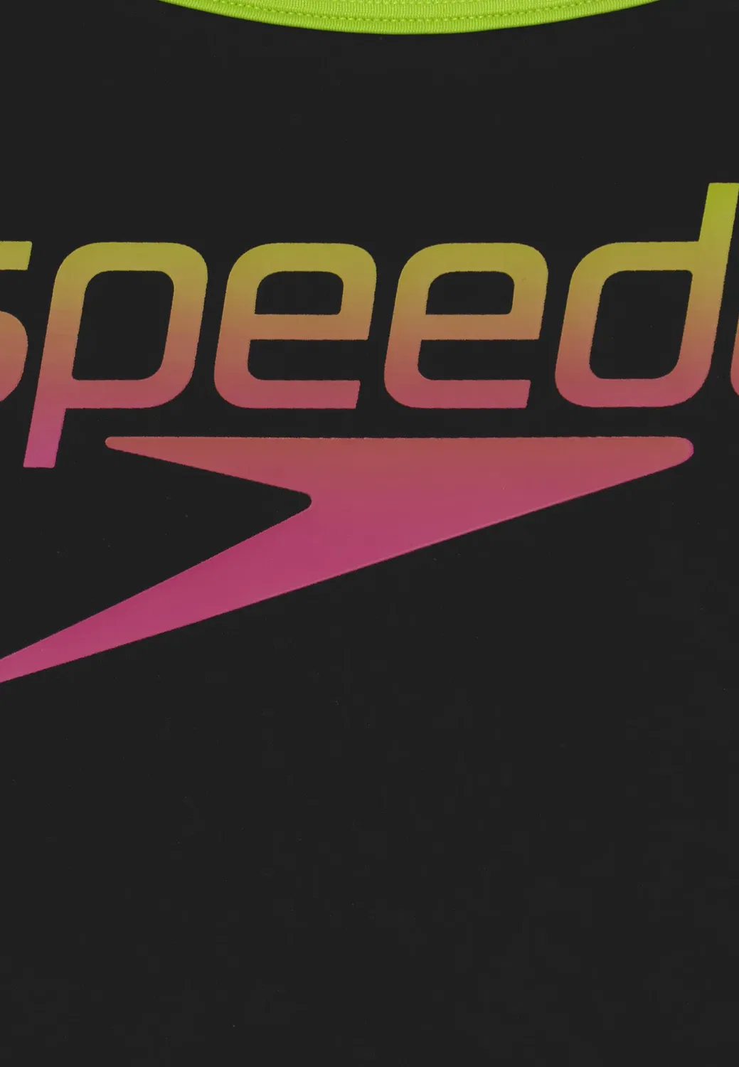 Купальник с тонкими бретелями и спинкой-борцовкой и логотипом Boom Speedo, Black/Atomic Lime/Electric Pink — фото 3